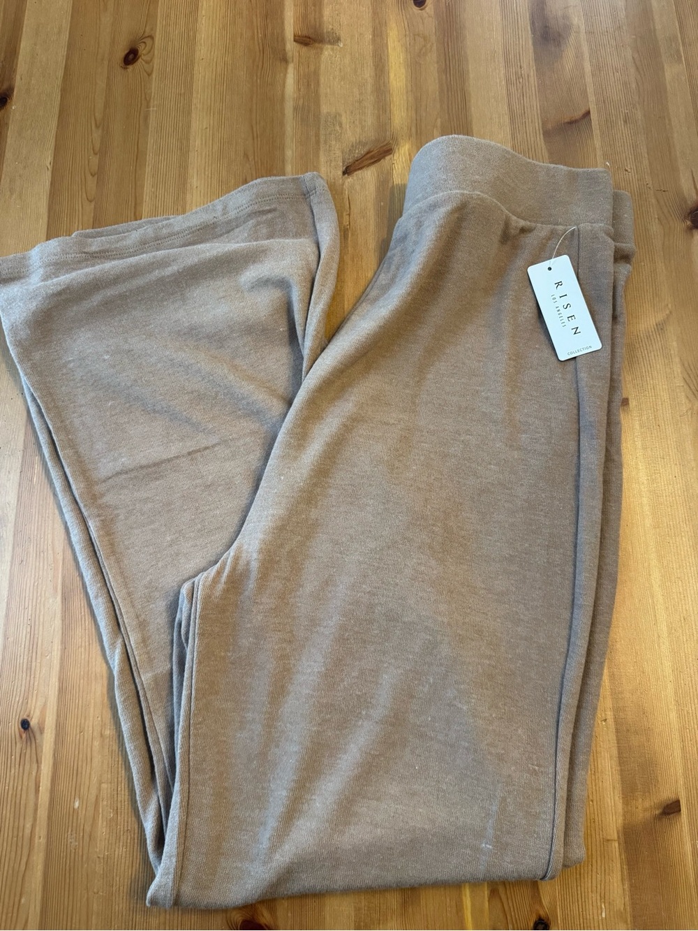 Risen Collection Women's Boot Cut Knit Pants - Taupe